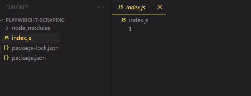 Create index.js file