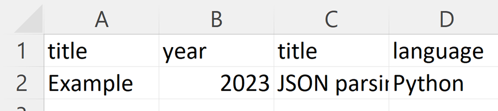 JSON to CSV or Excel